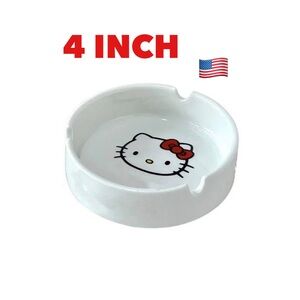 Cute ceramic ashtray and metal rolling tray set